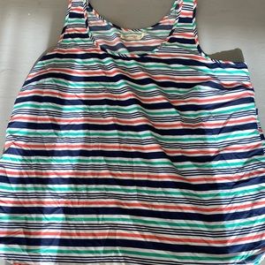 Multicolored striped tank top